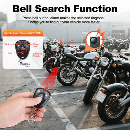 Awapow Wireless 110dB Vibration Bike Alarm with Remote Anti-Theft Home & Window Security