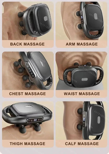 Fascia Massage Gun with 12/8 Heads — Electric Deep Tissue Muscle Relaxation Gun, High-Frequency Back & Body Massager