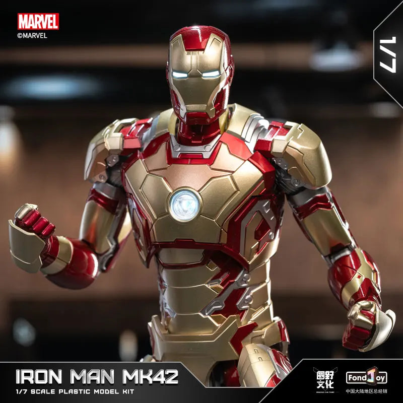 1:7 Original FondJoy Iron Man Action Figures – MK42, MK43, MK5, MK6, MK7 DIY Model, Tony Stark Legend Collection Toy for Kids Gift