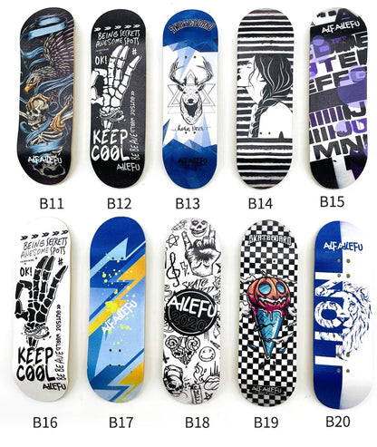 Creative Mini Finger Skateboard – Colorful Maple Fingerboard with Double Rocker, Sport Bearings & Palm Slide Board
