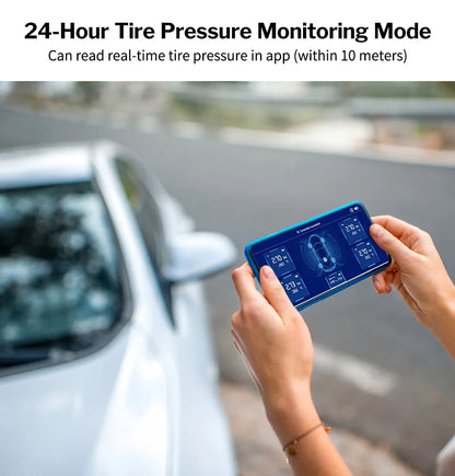 Deelife Car TPMS – Tire Pressure Monitoring System for Android and iOS with Bluetooth BLE Sensors for 4-5 Wheels