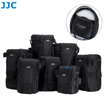 JJC Waterproof Camera Lens Bag — Storage Pouch with Belt for Canon, Nikon, Sony, Fujifilm DSLR