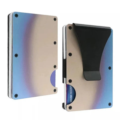 RFID Blocking Metal Wallet – Slim Aluminum Credit Card Holder & Money Clip for Business and ID, 2024 All Colors