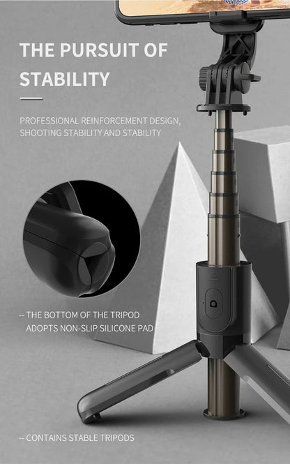 VRIG TP-08 TP-06 Aluminum Alloy Tripod Selfie Stick – 360° Rotatable with Cold Shoe Mount & 1/4" Screw, 1.5kg Load Capacity