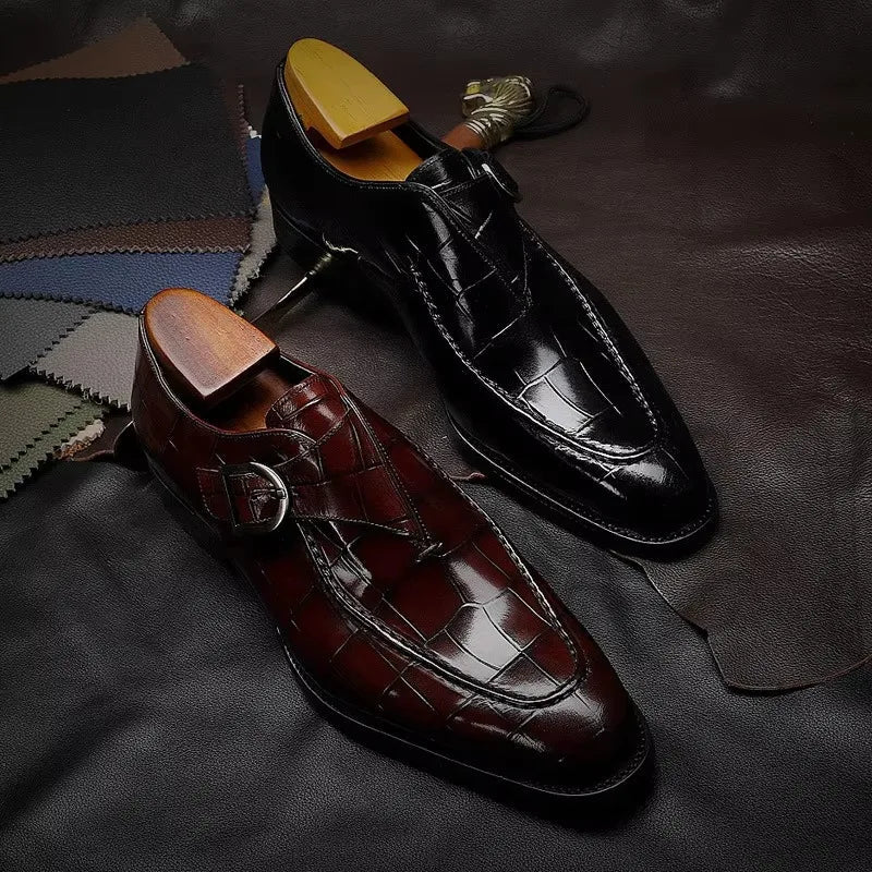 Men’s British Style Leather Oxford Shoes - Retro Carved Business Dress Shoes for Wedding & Banquet