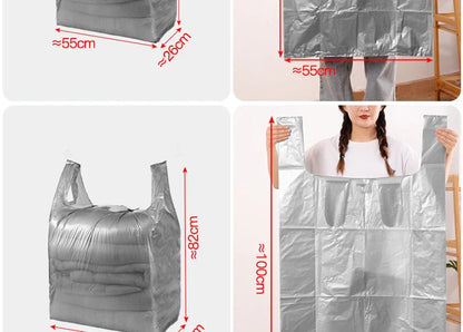 10PCS Large Capacity Thick Plastic Storage Bags — Moving & Packaging Bags for Clothes, Toys, Bedding & Blankets