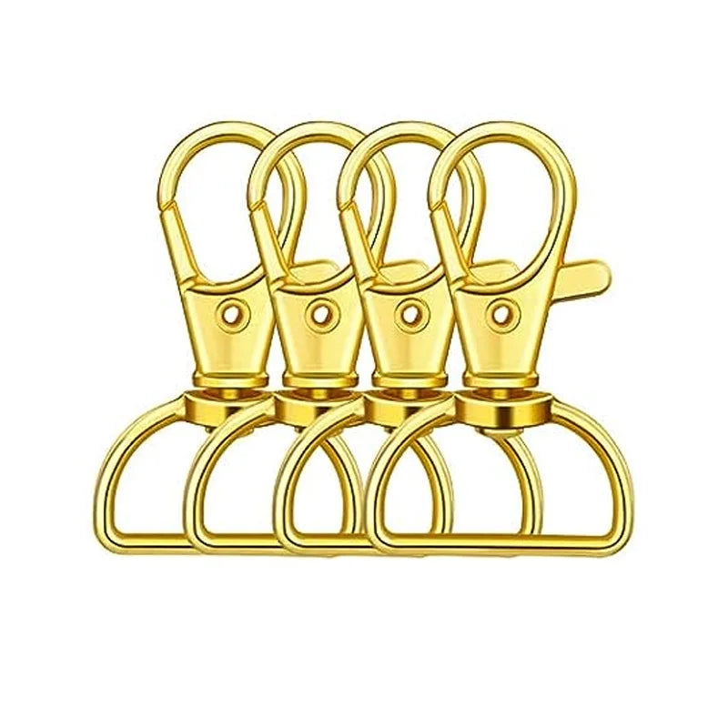 10pcs Metal Swivel Lobster Claw Clasp Hooks – Keychain Lanyard Snap Hooks for Crafting, Key Rings, Bags & Purse Accessories