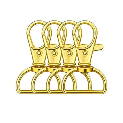 10pcs Metal Swivel Lobster Claw Clasp Hooks – Keychain Lanyard Snap Hooks for Crafting, Key Rings, Bags & Purse Accessories