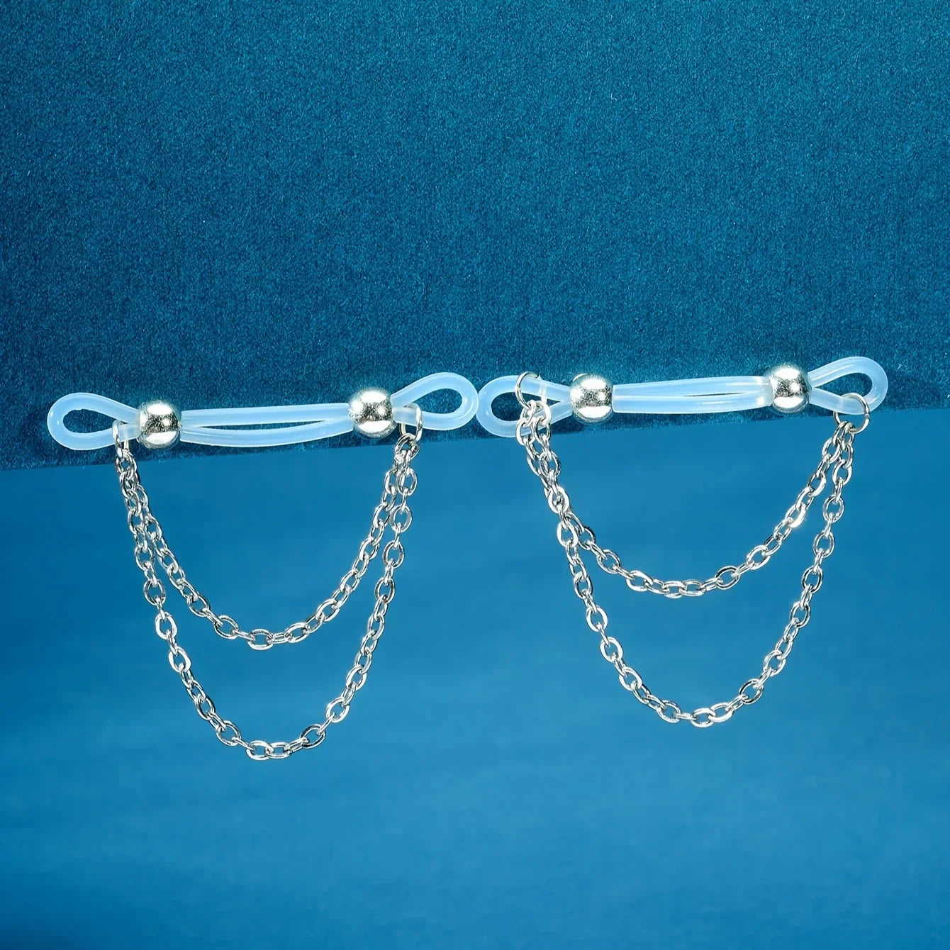 Adjustable Fake Nipple Rings - No-Pierce Acrylic Body Jewelry with Sparkling Accents for Parties & Events