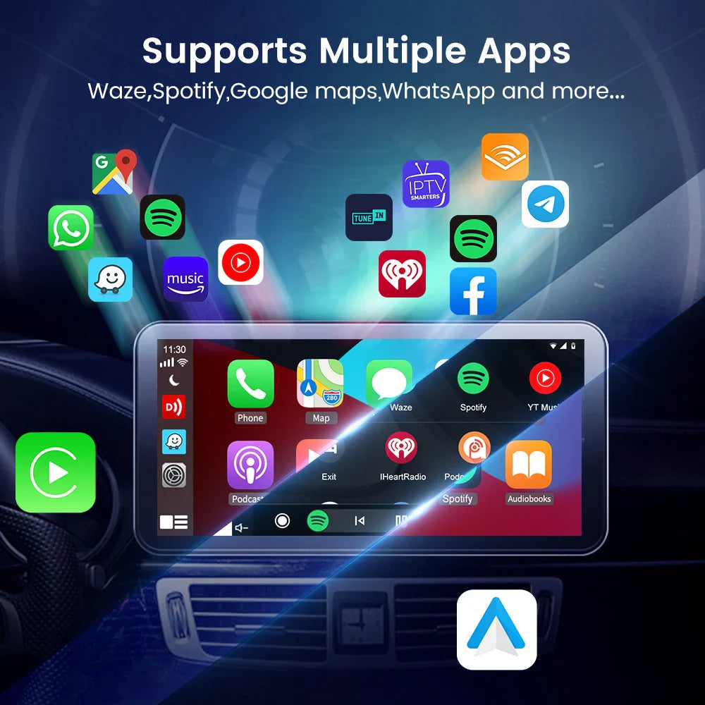 Carlinkit Wired/Wireless CarPlay and Android Auto Dongle – Mirror for Modifying Android Screen, Compatible with iOS 14 and 15