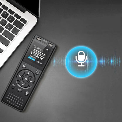 Digital Voice Recorder with Voice Activation & Timed Recording – Built-In Storage, External Microphone Support & Long Battery Life