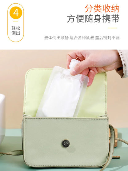30/50/100ml Refillable Travel Packaging Bags – Portable Lotion, Shampoo, Shower Gel & Makeup Fluid Bottles for Cosmetics