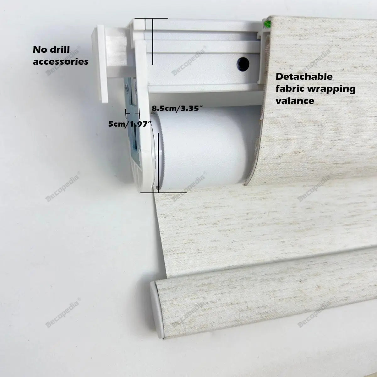 Decopedia No-Drill Motorized Roller Blinds – Blackout Day & Night Smart Window Shades for Bedroom