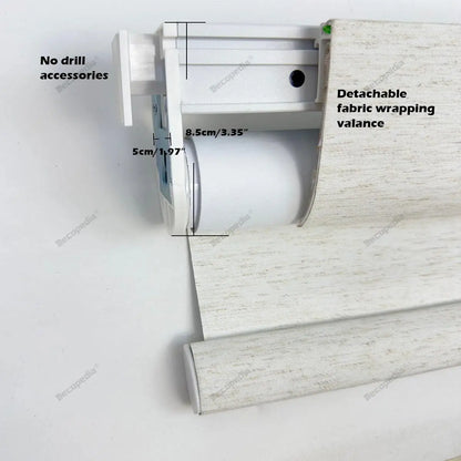 Decopedia No-Drill Motorized Roller Blinds – Blackout Day & Night Smart Window Shades for Bedroom