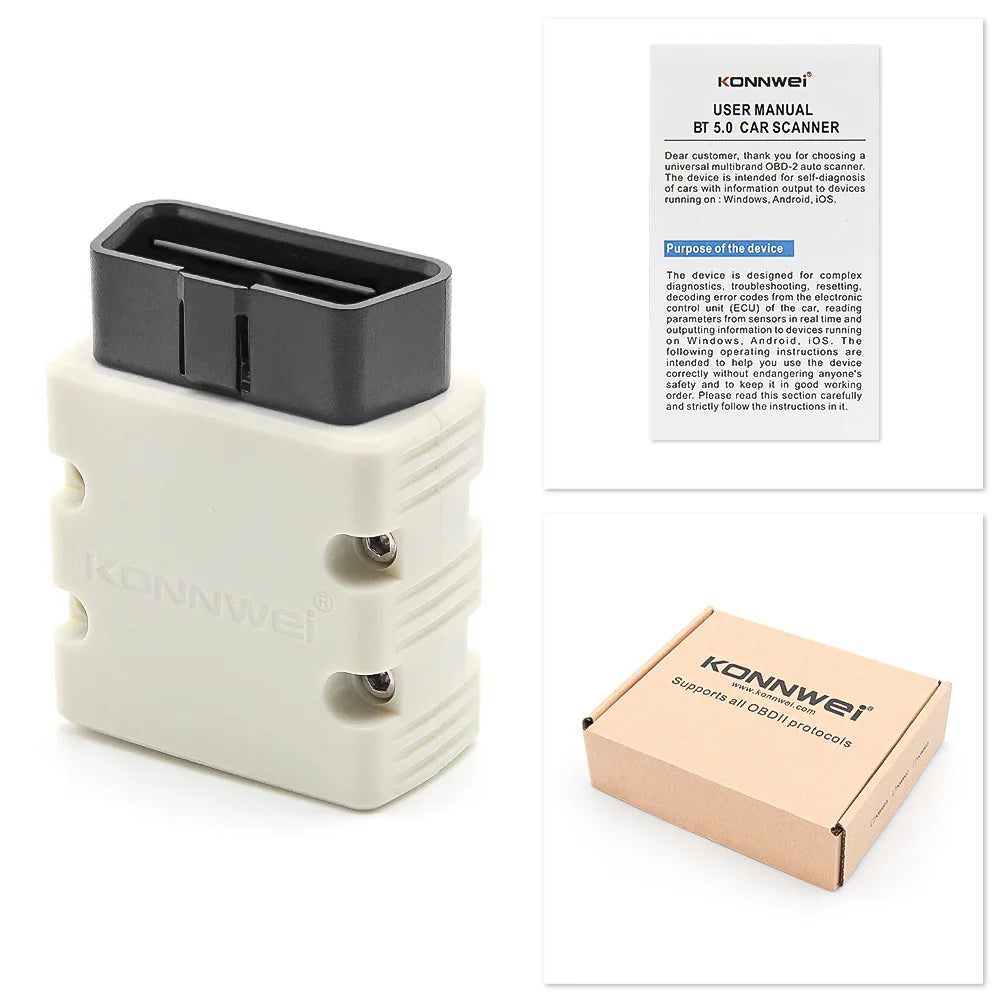 KONNWEI ELM327 V1.5 OBD2 Bluetooth Car Diagnostic Tool – KW902 Code Reader for Android & iOS