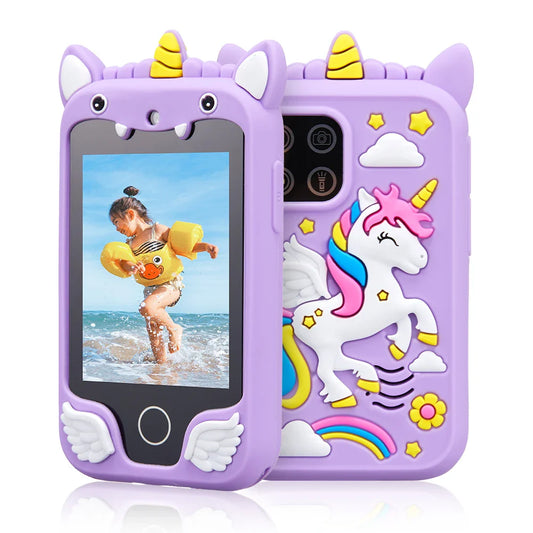 Kids Musical Smart Phone Toy – Cartoon Unicorn Touchscreen Baby Mobile for Girls & Boys, Educational Birthday & Christmas Gift