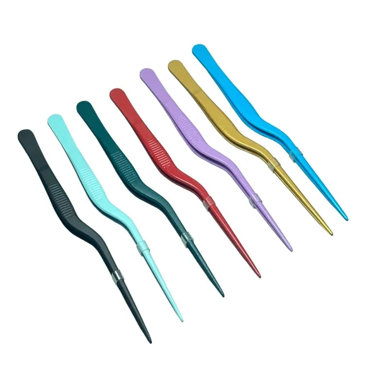 Portable Plating Tweezer - 410 Stainless Steel BBQ Clip Seafood Tool, Kitchen Supplies, Barbecue Tongs, Multipurpose, 1Pcs