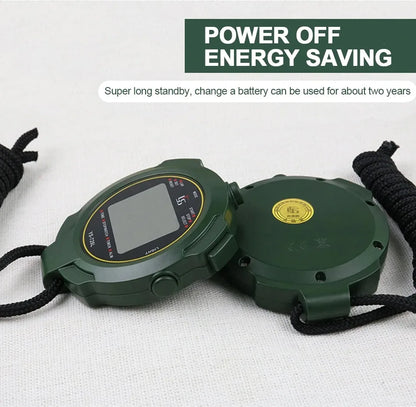 30h Chronometer Handheld Pocket Stopwatch – 0.01s Accuracy Digital Sport Timer with LCD for Professional Use
