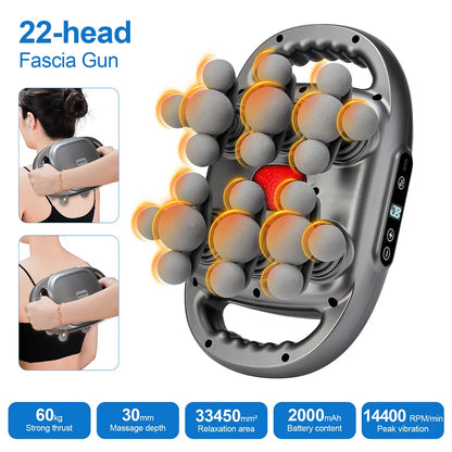 16-Head Fascia Massage Gun – High-Frequency Vibration Body Massager for Back, Waist, Neck, and Shoulders, Muscle Relief