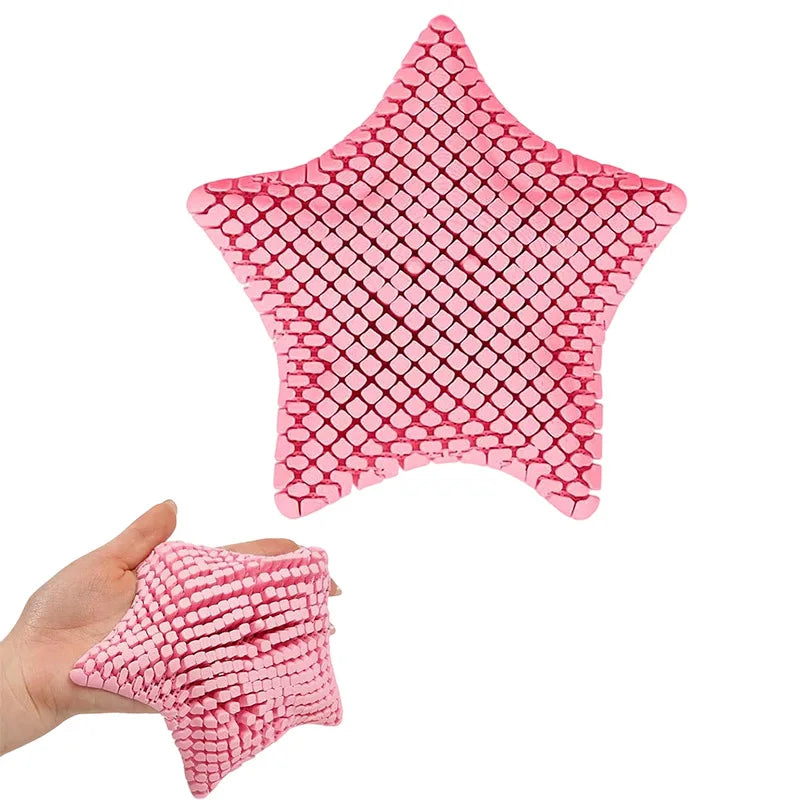3D Printed Articulated Starfish Fidget Toy - Flexible Stress Relief Desk Decor
