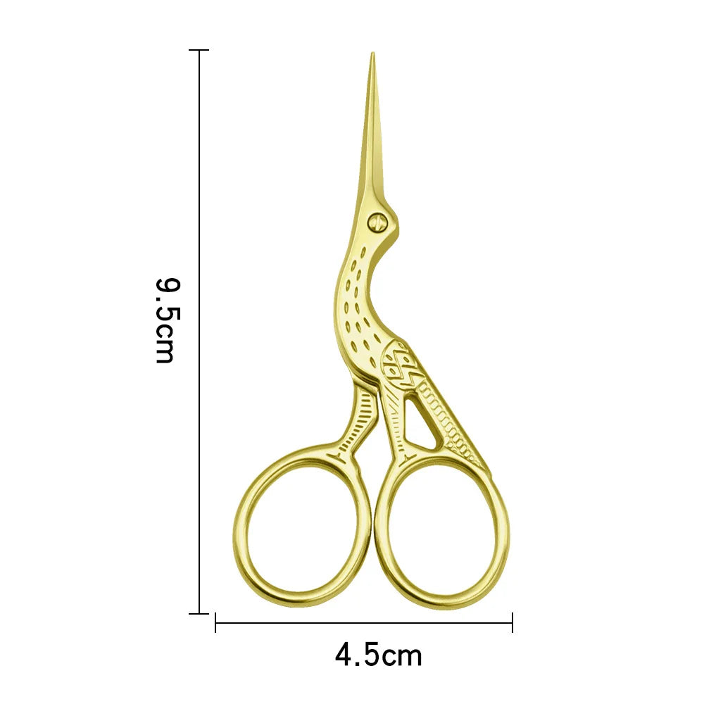 European-Style 9CM Makeup Scissors – Compact Stainless Steel Eyebrow, Nose Hair & Nail Trimming Tool