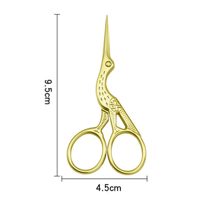 Stainless Steel Makeup Scissors - 9CM Compact Eyebrow Nose Hair & Nail Grooming Tool