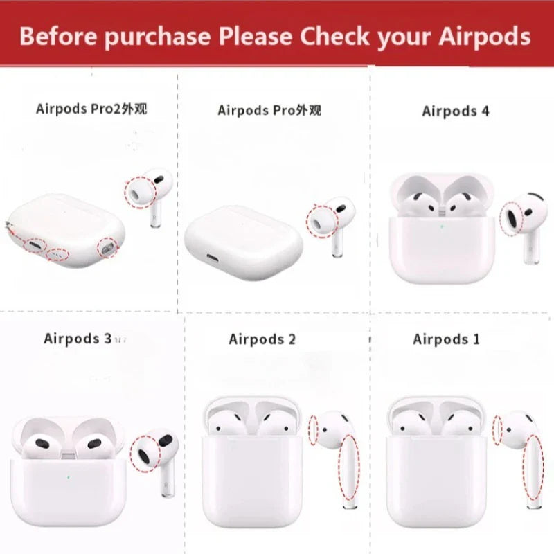 Translucent Bluetooth Earphone Case for AirPods 1/2/3/4 & AirPods Pro 2 — TPU Shockproof Protective Cover