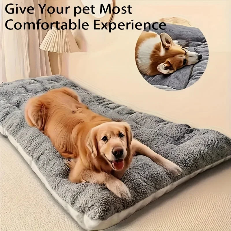 Extra-Large Plush Pet Bed — Super Soft Thick Polyester Dog & Cat Sofa, House, and Cage Mat