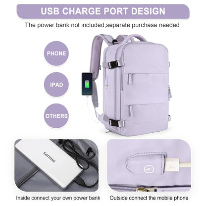 Women's Travel Backpack | TSA Laptop Carry-On | Flight Approved | College Nurse Bag Casual Daypack