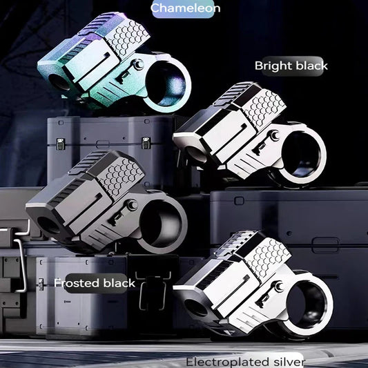 Alloy Gun Fidget Ring: EDC Metal Hand Spinner for Adults - Stress Relief Toy for ADHD, Anxiety, and Office Distraction