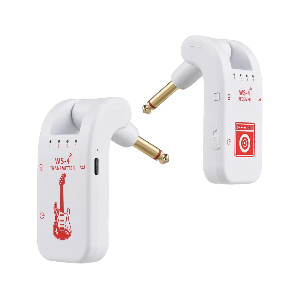 2.4G Wireless Guitar System – Transmitter & Receiver Set for Electric Guitar & Bass, 48K/16bit Real-Time Transmission