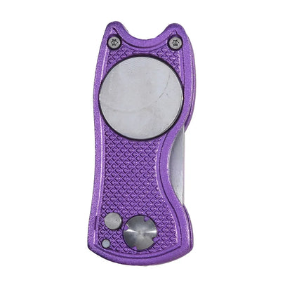 Foldable Golf Divot Repair Tool — Golf Ball Pitch Groove Cleaner & Putting Green Training Aid Accessory