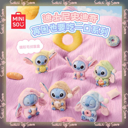 Genuine Stitch "Eat Something Before Sleep" Series Plush Blind Box – Kawaii Vinyl Toy Doll Pendant Surprise Gift for Girls