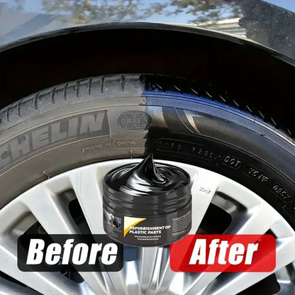 Automotive Plastic Repair Cream — Interior & Exterior Scratch Repair Polishing Wax for Trim and Tires