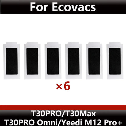 ECOVACS T30S PRO/T30 PRO OMNI & YEEDI M12 Pro+ Robot Vacuum Replacement Parts – Dust Bag, Main & Side Brush, Filter, Mop Accessories