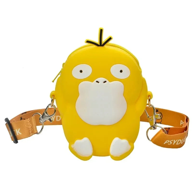 Cute Pikachu Silicone Purse – Pokémon Anime Shoulder Bag for Kids, Small Storage Princess Messenger Gift