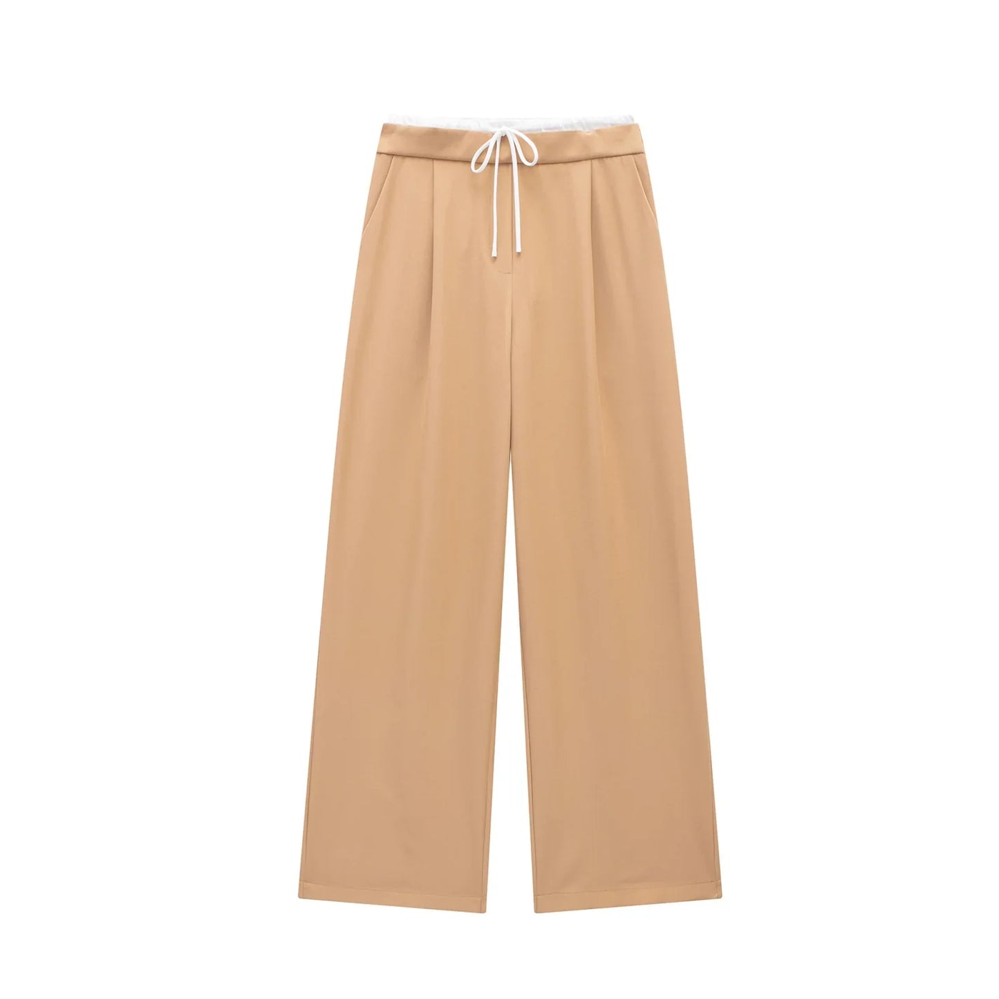 TRAF 2024 Women’s Wide Leg Pants — High Waist Baggy Summer Streetwear Trousers