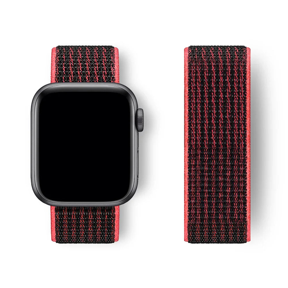 Sport Loop Strap for Apple Watch Band 40mm–49mm – Compatible with Series 3–10, SE & Ultra Adjustable Bracelet