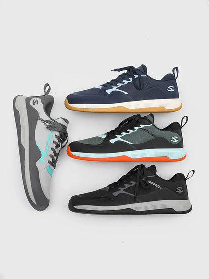 HOBIBEAR Unisex Walking Sneakers – Lace-Up Hiking & Running Shoes for Men & Women, Outdoor Artificial Leather Trainers