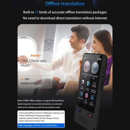 Portable S85 Language Translator Device - 138 Languages, Voice & Offline Translation, Video Recording Support