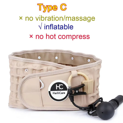 Heating Waist Massager Belt — Vibration & Inflatable Back Pad for Relaxation and Pain Relief