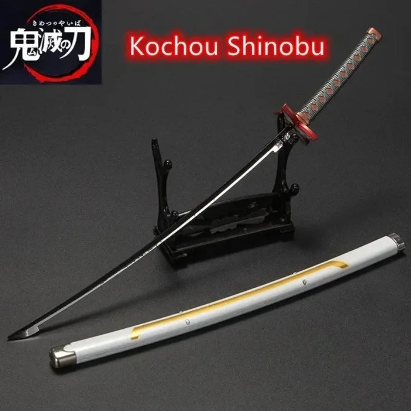 25cm Demon Slayer Metal Katana Sword Toy – Tanjirou Ghost Killer Anime Cosplay Prop & Home Decor Collection