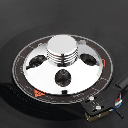 Metal Record Stabilizer Clamp — LP Vinyl Turntable Weight Pad for Noise Reduction