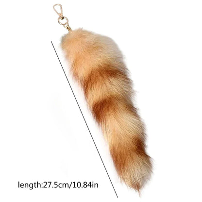 Raccoon Tail Keychain — Creative Coat Tail Key Ring Chain, Unique Gift for Men
