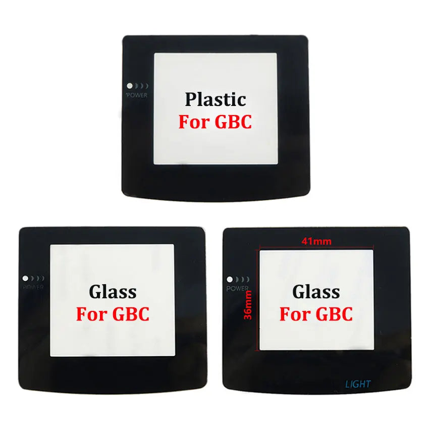 JCD Screen Lens Cover Protector for Game Boy Series | Plastic Glass with Adhesive for GB, GBA SP, GBC