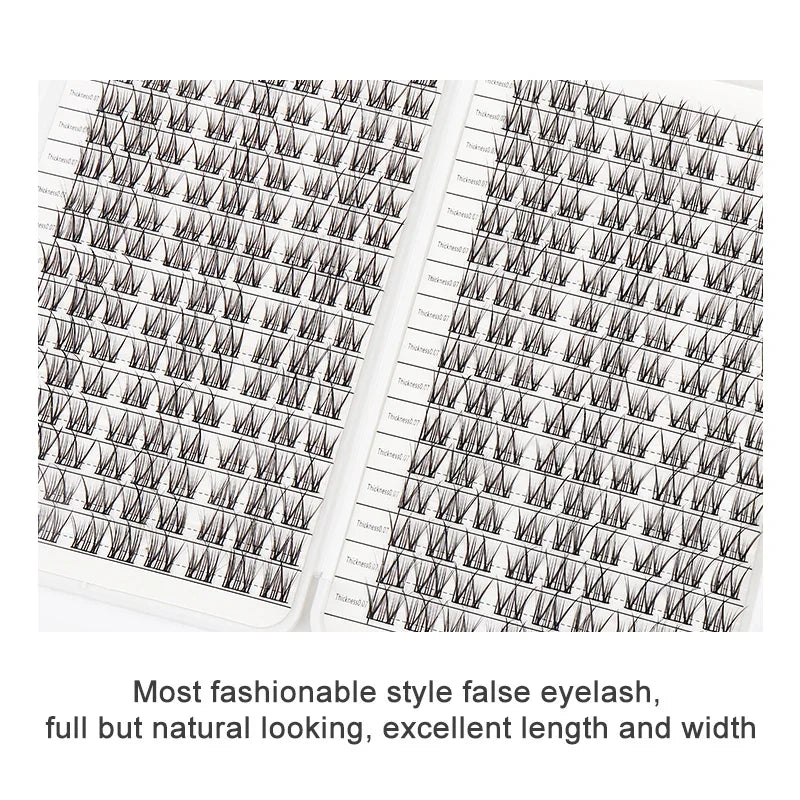 Individual Lash Extensions Kit – DIY Cluster Eyelash Book, False Lashes for Home Makeup