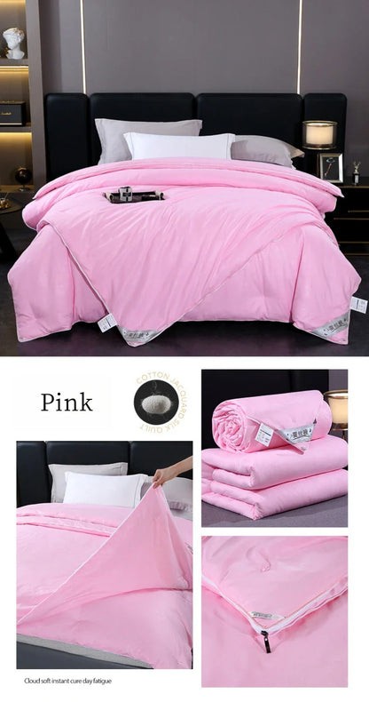 Natural Mulberry Silk Duvet – Luxury Queen & King Size Comforter, All-Season Bedding for Summer & Winter