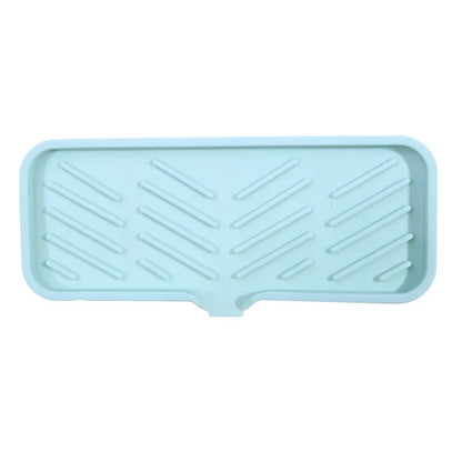 Silicone Kitchen Sink Mat & Tray – Soap Dispenser, Sponge Holder, Splash-Proof Drying & Counter Storage