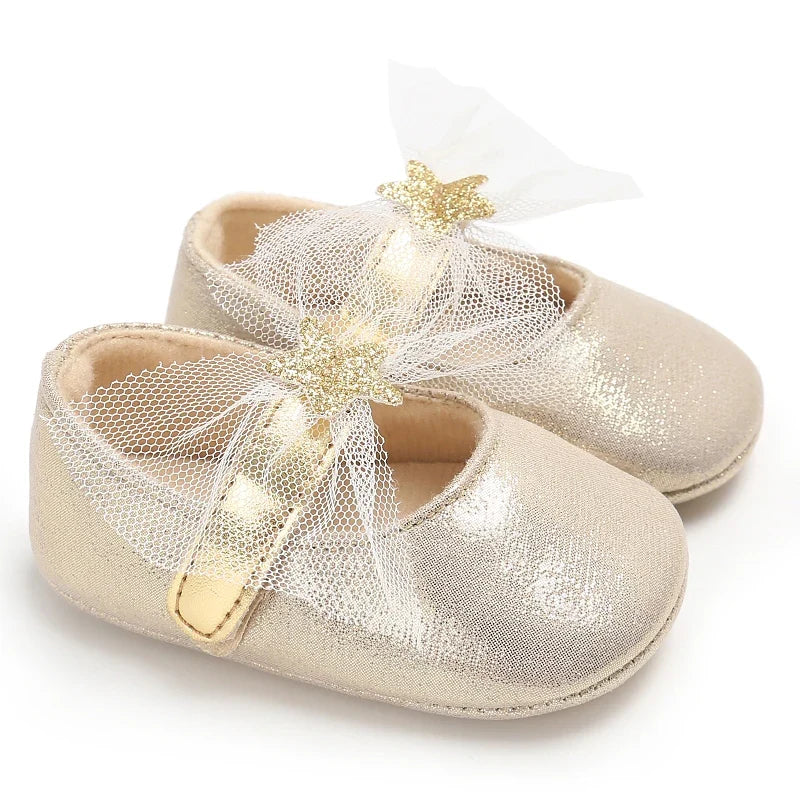 Infant Princess Pre-Walker Shoes - Bowknot Soft Sole Sandals for Baby Girls 0–1 Year