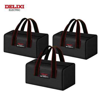 DELIXI ELECTRIC Tool Bag - Portable Oxford Cloth Storage Organizer for Electricians, Carpenters & Repairs